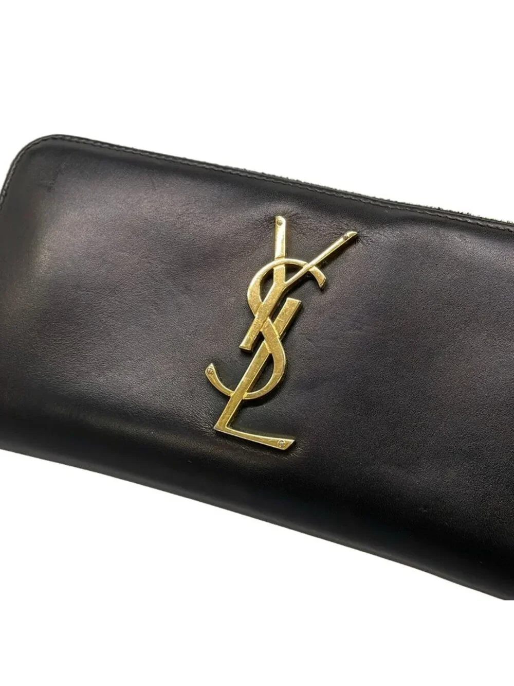 Saint Laurent Paris Wallet Black Zip Around Leather - Picture 12 of 13